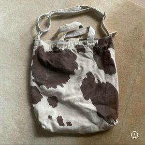 Brown Cow Print Baggu Tote Bag